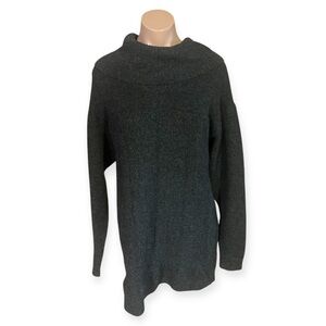 CAbi Medium Dark Gray Campfire Pullover Turtleneck Sweater